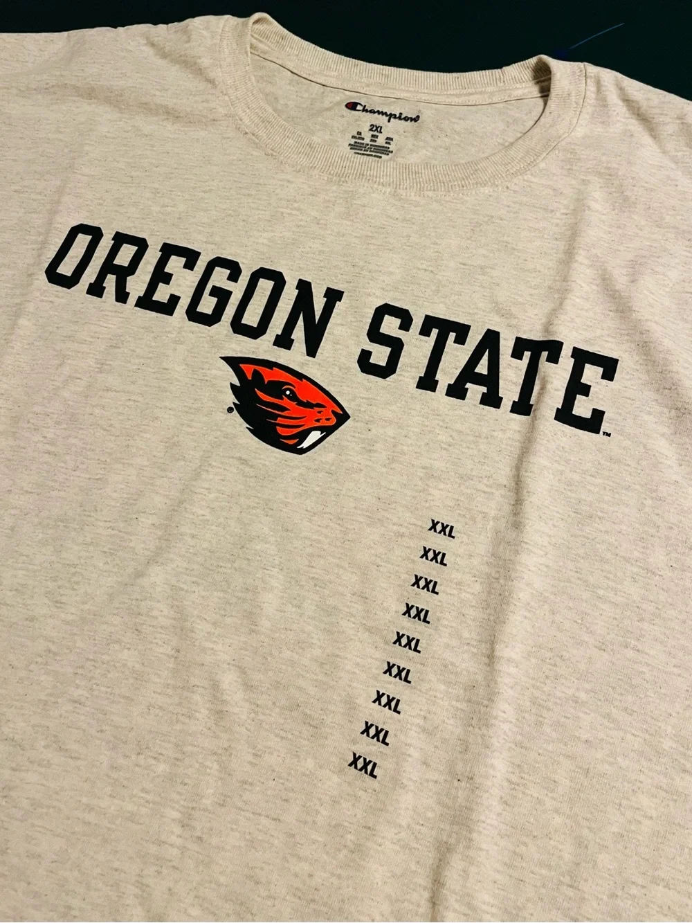 NWT Oregon State University Beavers NCAA Champion T-Shirt 2XL College Gray NEW - Picture 2 of 8